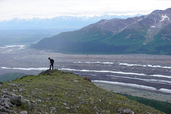 Taking in stunning views of the Kennicott Valley.
