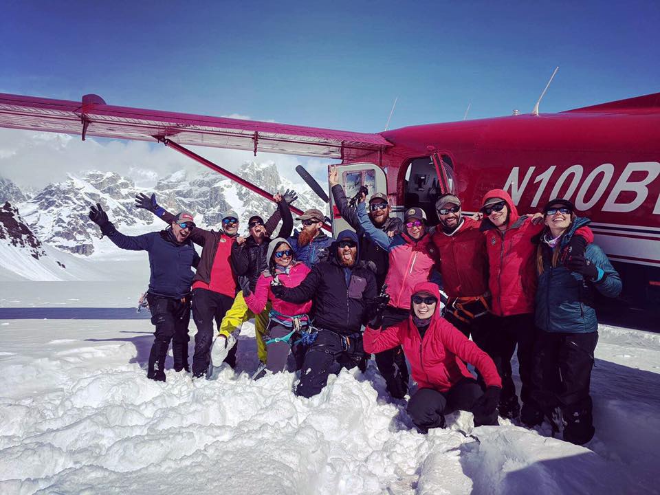 guides with ski plane