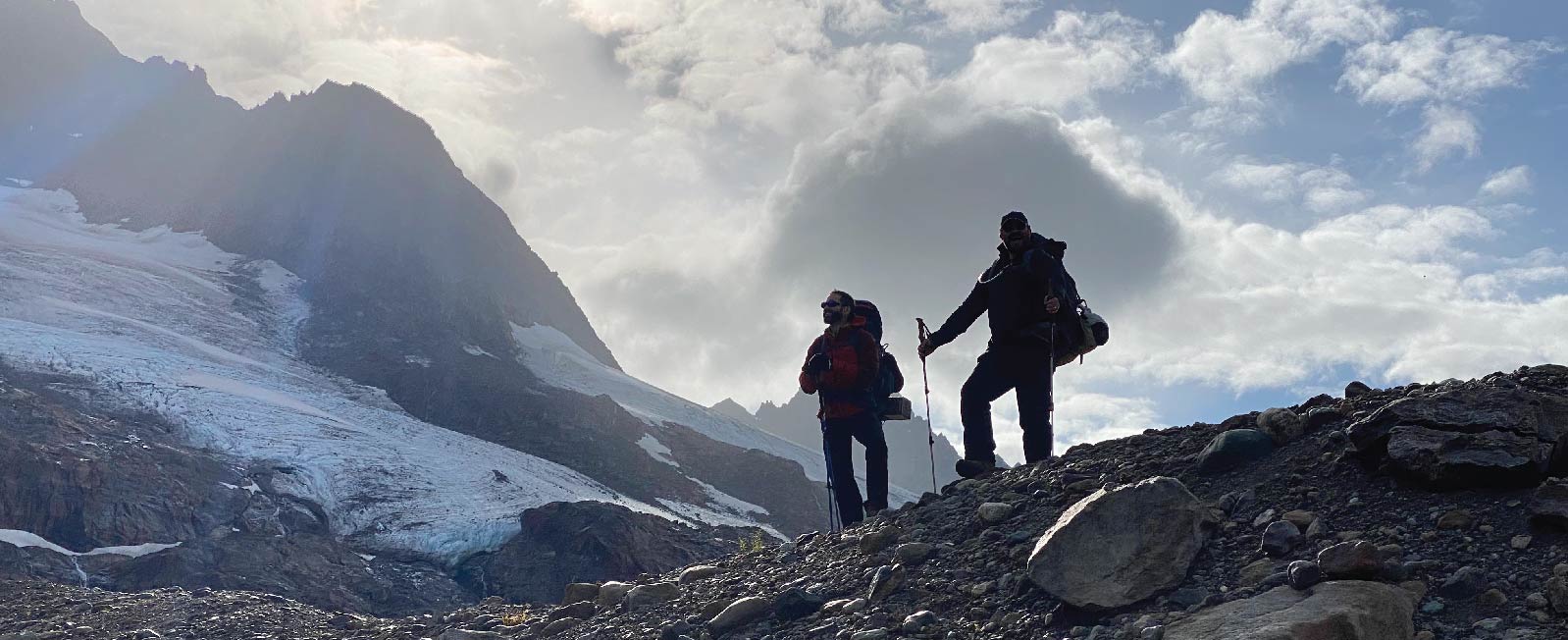 Backpackers in Chugach Mountains