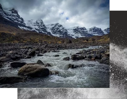 Ice covered mountains