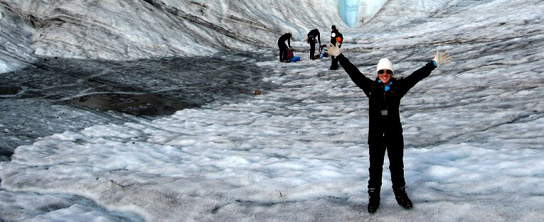 Hiking the Root Glacier in Alaska