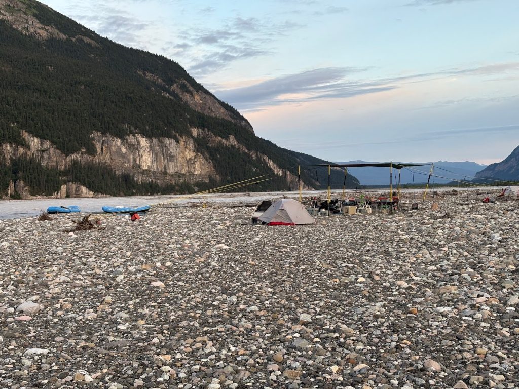 camping on river bar