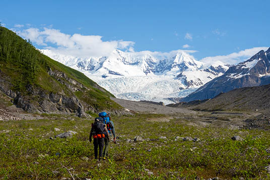 Backpackers in Wrangell - St. Elias National Park