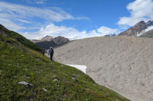 Hiker in Alaska backcountry