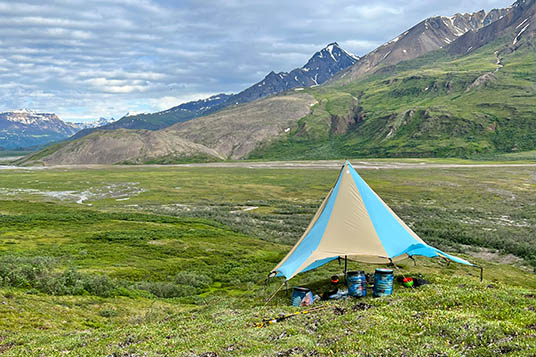Tent on Alaskan tundra
